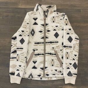The North Face Women's Patterned Sweater - Cream and Black